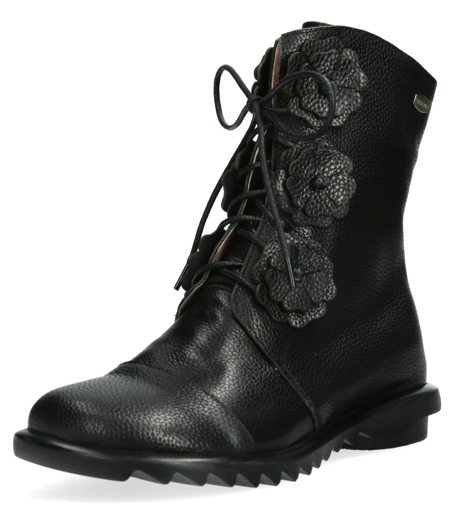 Laura Vita Damen Stiefelette mit Blütenapplikationen aus Produktbild 
