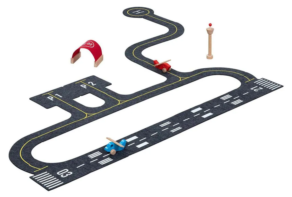 Circuit Aéroport gokiAir miniature : jouet d'éveil en bois 30 pièces - 2