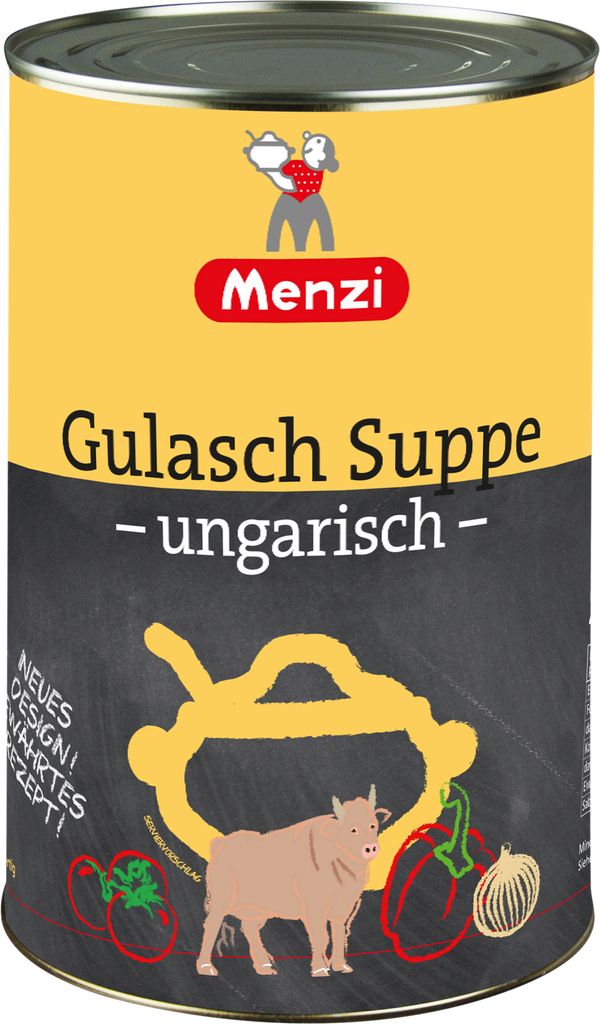 Gulášová polievka Menzi pripravená na podávanie Obrázok produktu 1