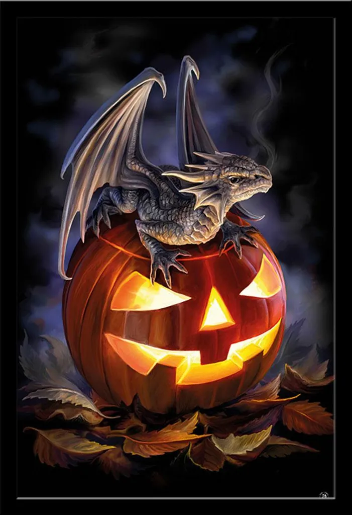Poster Trick or Treat Anne Stokes sous cadre interchangeable Shinsuke