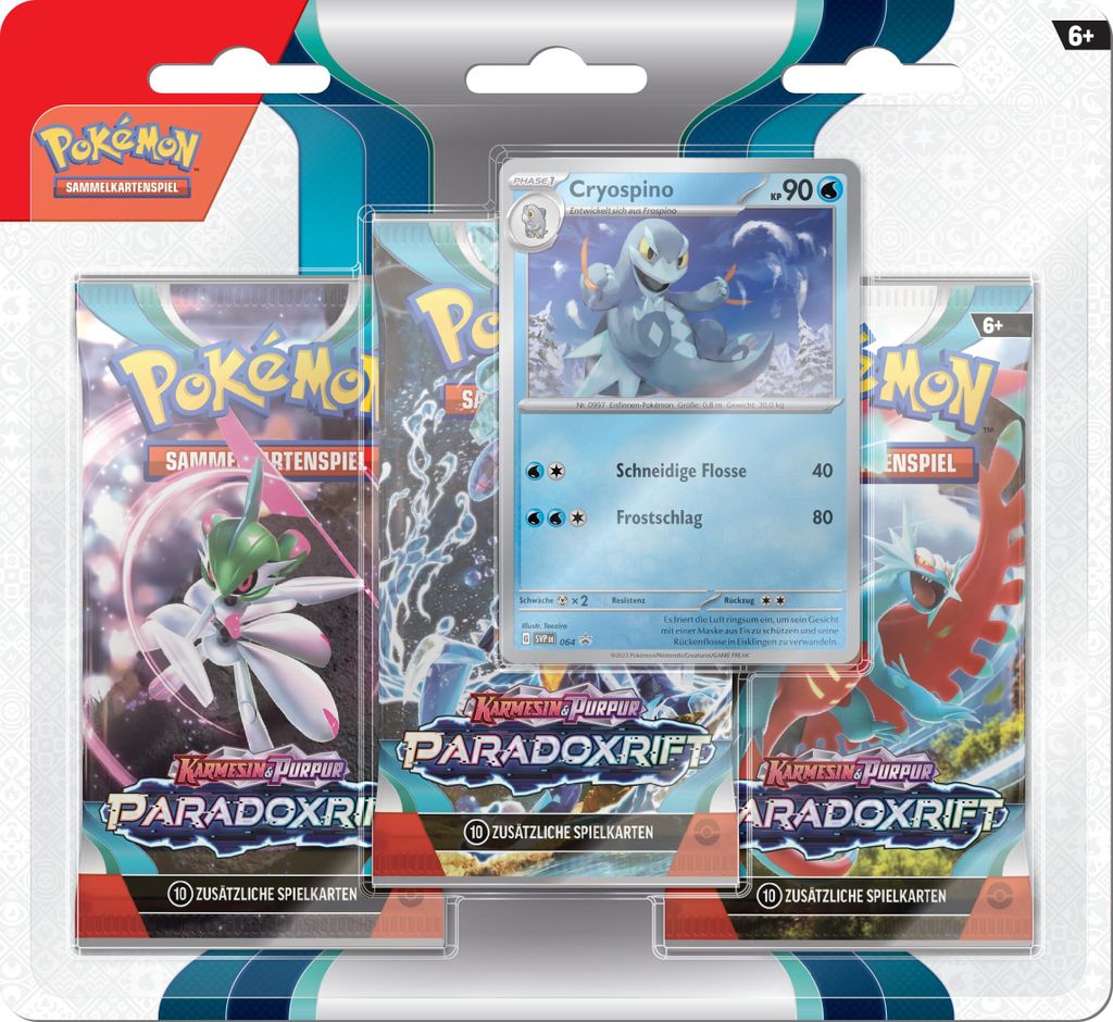 Pokemon Karmesin & Purpur - Paradoxrift 3er-Pack Blister Cryospino