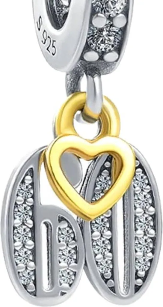 Charm 60° Compleanno Compatibile Pandora - Argento 925 Certificato