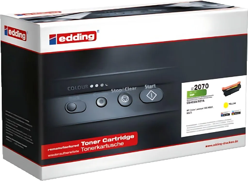Toner Edding EDD-2070 Jaune remplace HP 507A CE402A pour LaserJet Enterprise