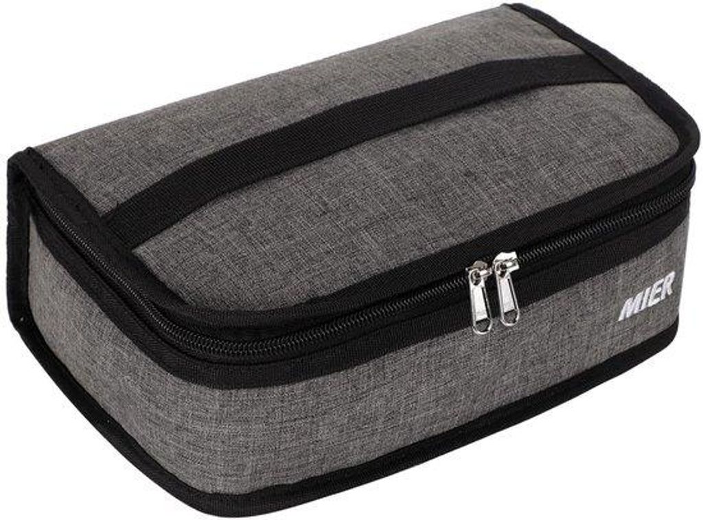 Isolierter Reisetassen für Frauen und Männer, grau, geisolierter Lunchbox