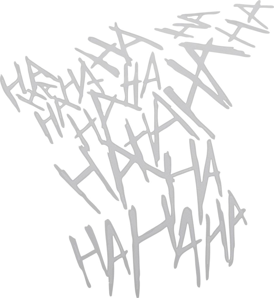 Reflektierender Stoßstangenaufkleber Weiß Quadratisch Hahaha Reflektierender Autoaufkleber Personalisierte Dekoration