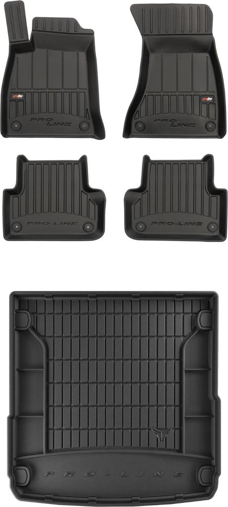FROGUM Gummimatten Auto Fußmatten + Kofferraummatte für Audi A4 B9 Avant 2015-23