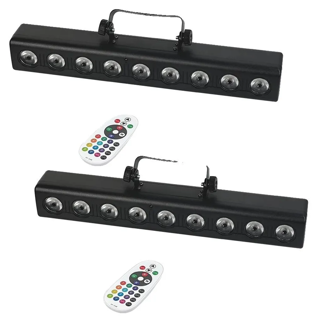 Projecteurs de scène LED RGBW effets lumineux, lot de 2, prise UE