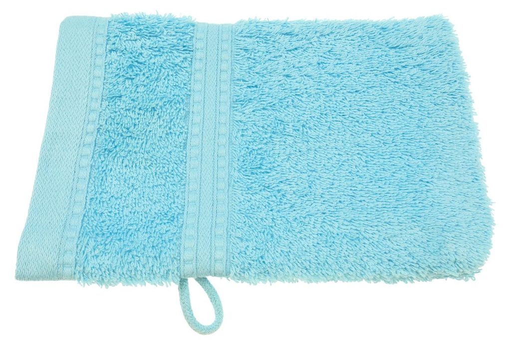 Julie Julsen BIO Waschhandschuh Hellblau 15 x 21 cm Produktbild 