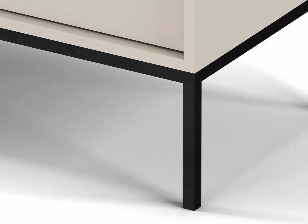 Commode beige vintage Monne avec double rangement à six tiroirs - 7