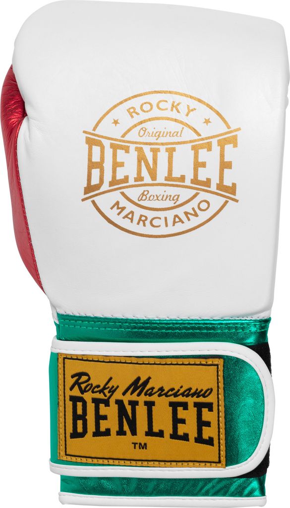 Gants de boxe en cuir METALSHIRE White/Green/Red 14 oz Image du produit 