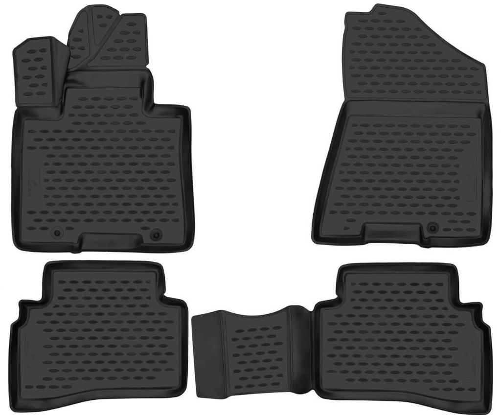 WALSER XTR Gummi Fussmatten Auto für Hyundai Tucson (TL, TLE) 05/2015-12/2020, 100% passgenaue Auto Fußmatten, robuste Universal Fußmatte Auto, ...