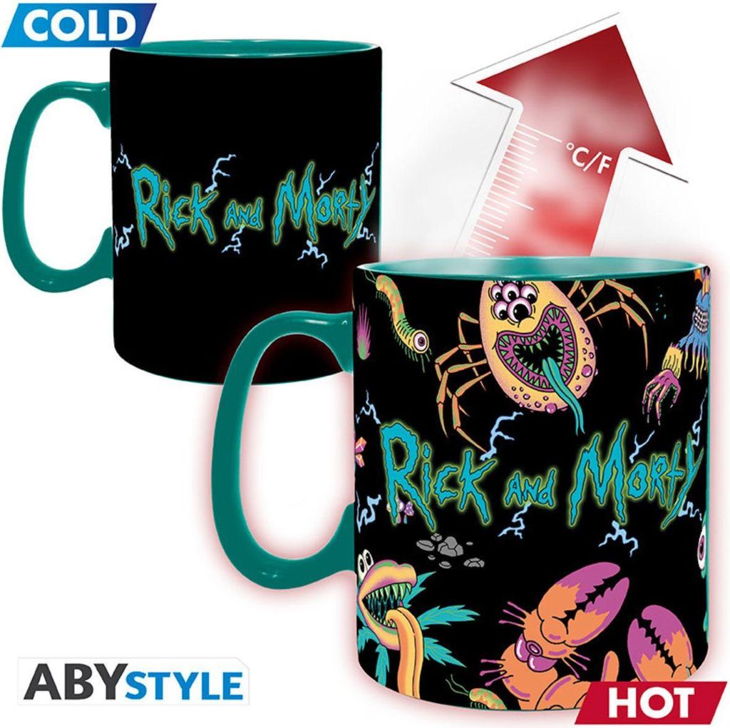 ABYstyle - Rick & Morty Spaceship Thermoeffekt  Tasse Produktbild 