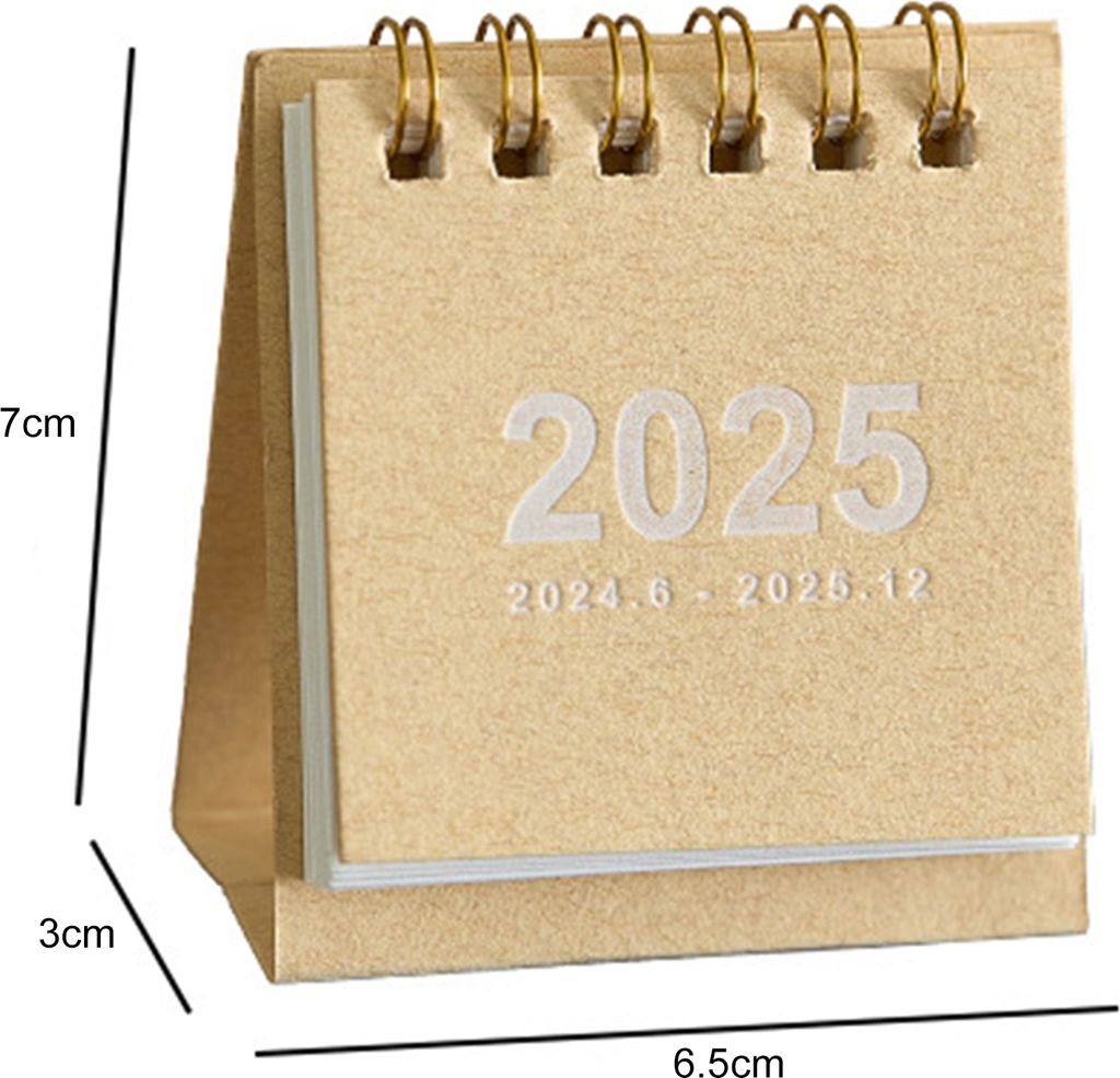 2025 Mini-Tischkalender, stehend, umklappbarer Tischkalender, Tagesplaner für die Planung, Organisation, Zuhause, Schule, Büro, Tischdekoration