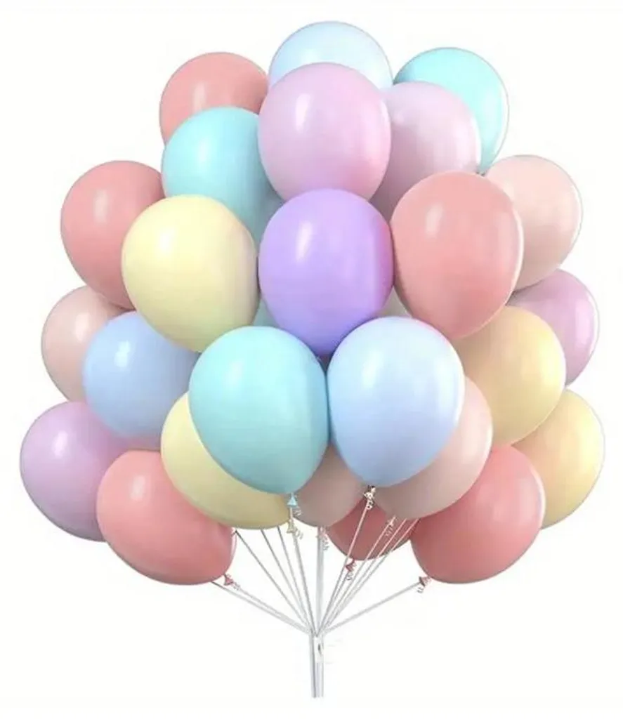 Grands ballons pastel 30cm en latex résistant lot 100 décorations fêtes