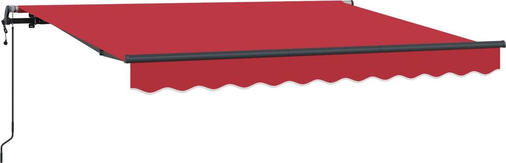 Einziehbare Markise Rot 350 x 200 cm Stoff