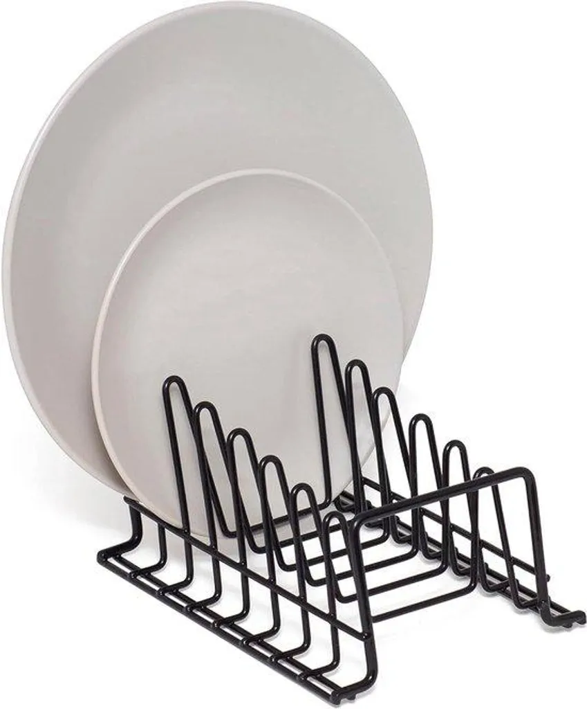 Étagère de cuisine noire petite en métal - Rangement compact de plan