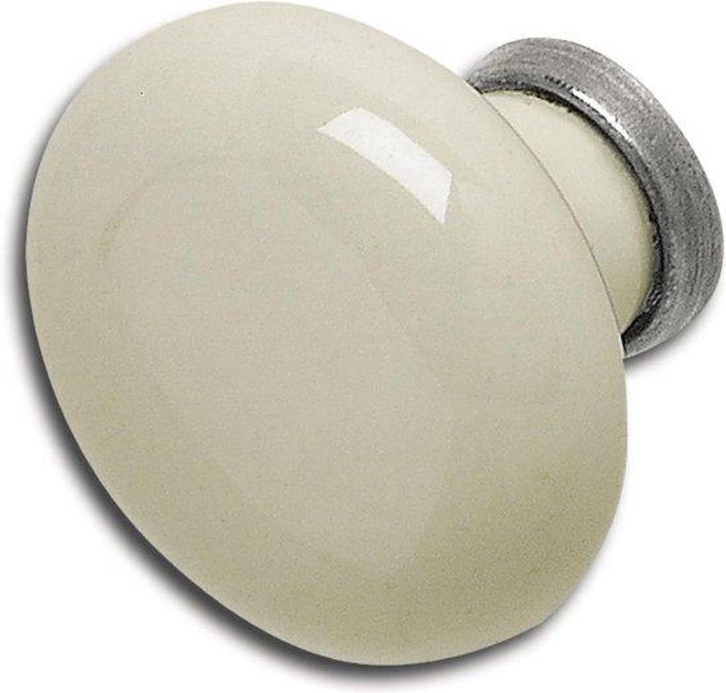 Porselein Landhaus Türgriff 31mm Elfenbein Messing