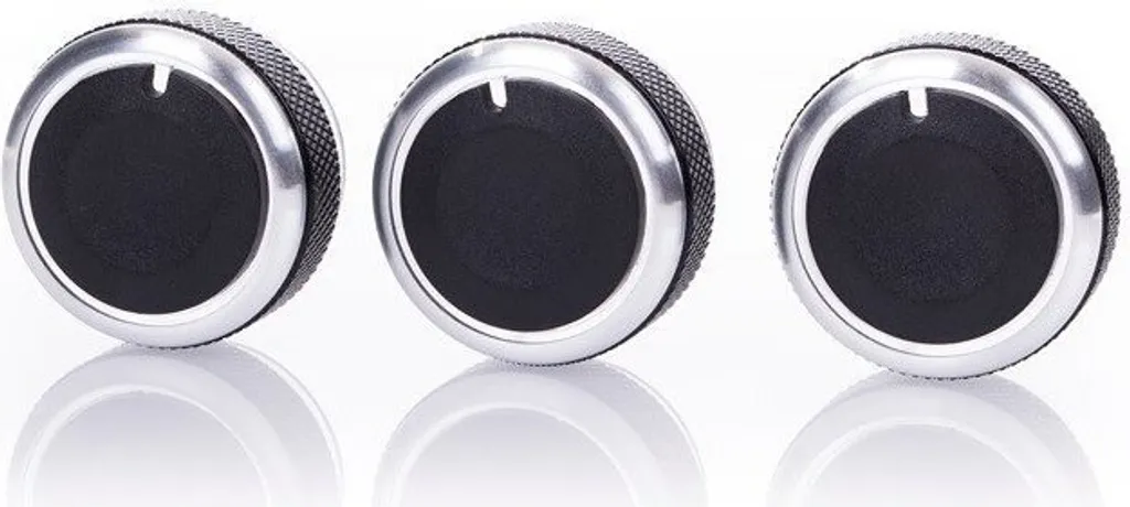 Kit 3 Pomelli AC Ford Focus Mondeo C-Max Alluminio Cromato Premium