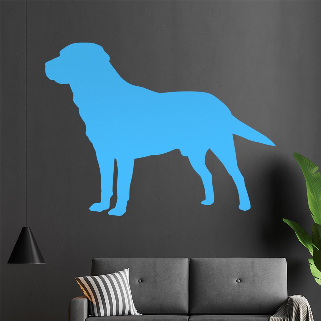 KIWISTAR Labrador Silouhette Wandtattoo in 6 Größen - Wandaufkleber Wall Sticker - Dekoration, Küche, Wohnzimmer, Schlafzimmer, Badezimmer