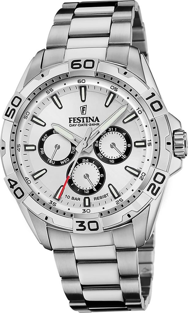 Festina Edelstahl Herren Uhr Armbanduhr silber Luxus D2UF20623/1