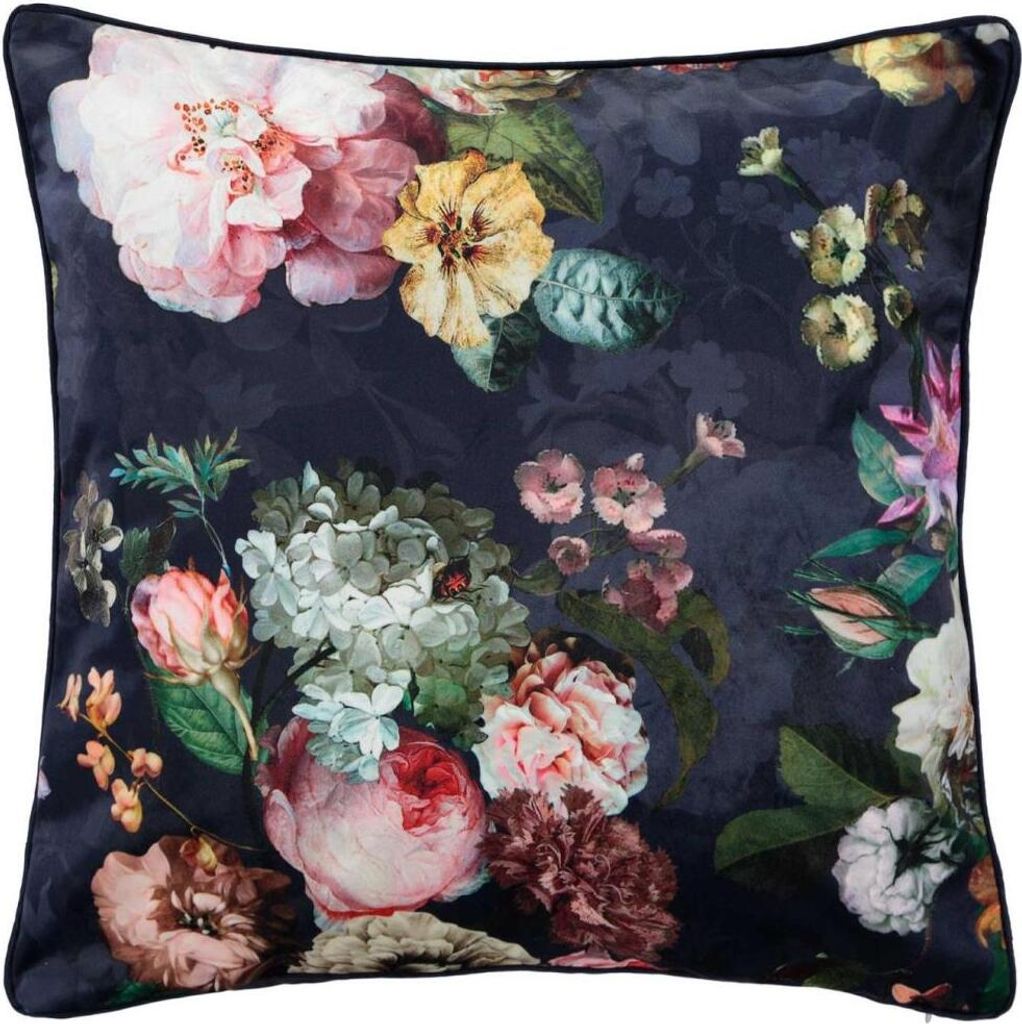 Essenza Zierkissen Fleur Farbe Nightblue Größe 50x50