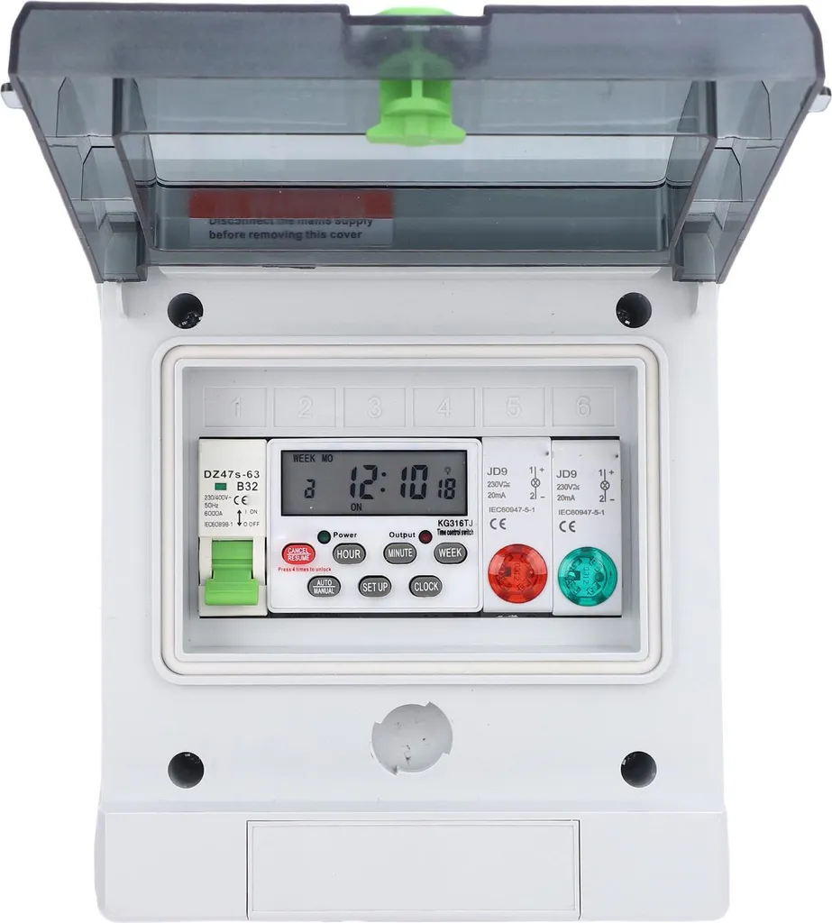Boîtier de distribution étanche 32A avec programmateur numérique LCD