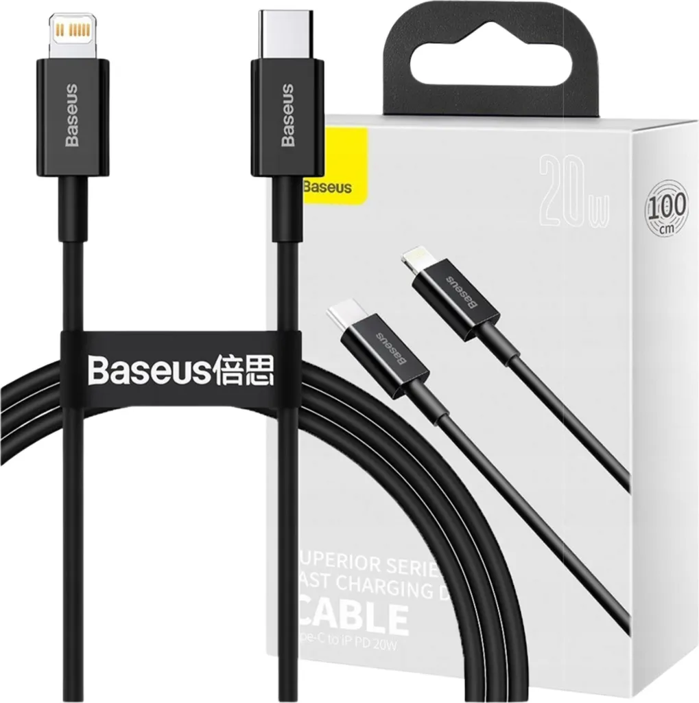 Baseus Superior Cavo USB-C a Lightning 20W PD 1m Nero | Ricarica Rapida