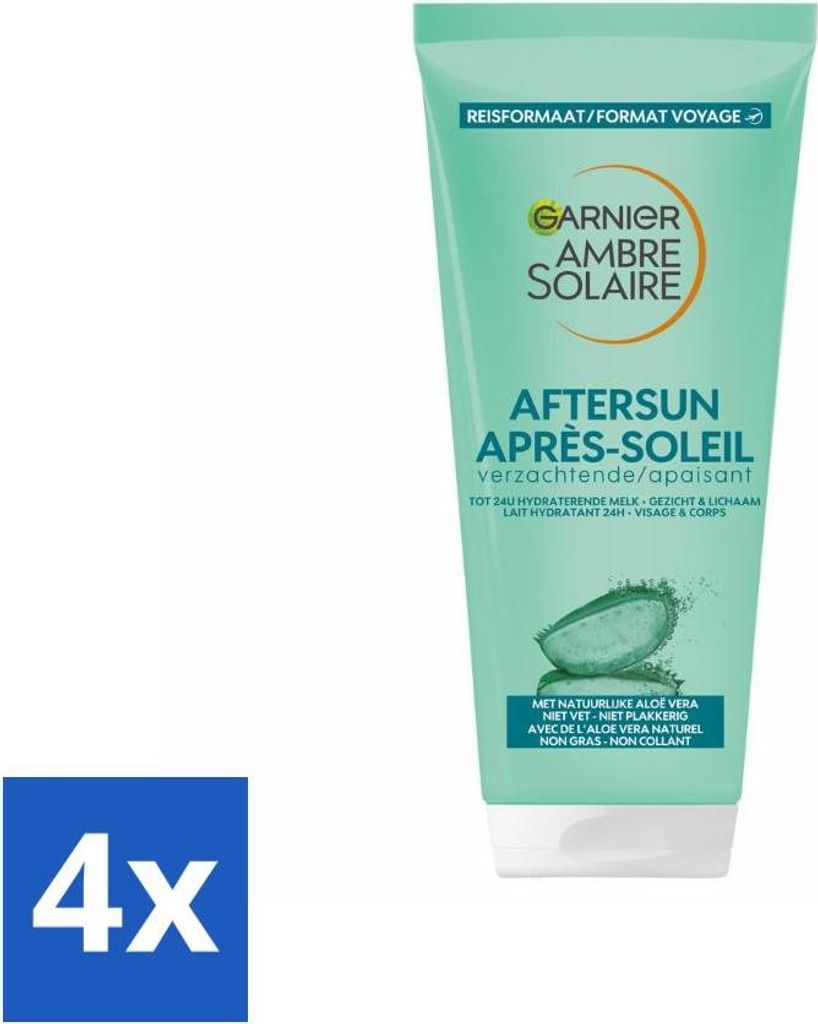 Garnier - Ambre Solaire - After-Sun-Milch - Reisegröße - 100 ml - Vorteilspack - 4 Stücke