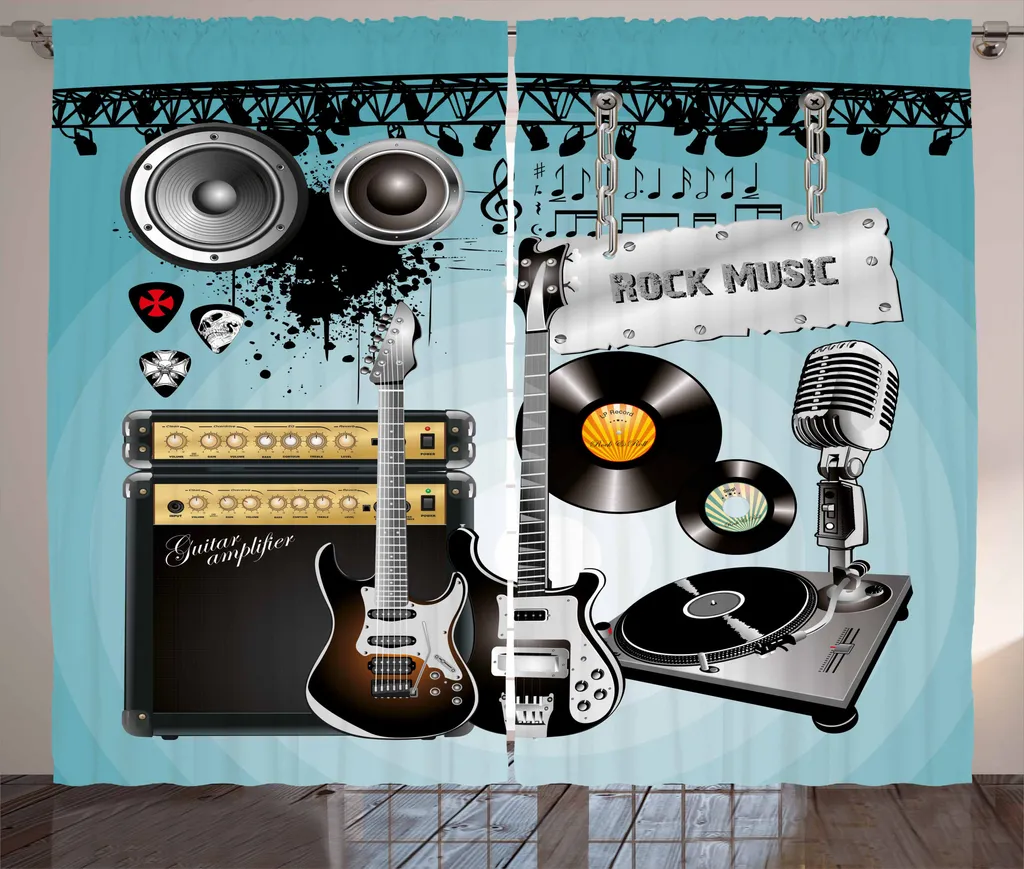 Tenda ABAKUHAUS Musica Rock 280x175 cm Rustica con Ganci e Passanti
