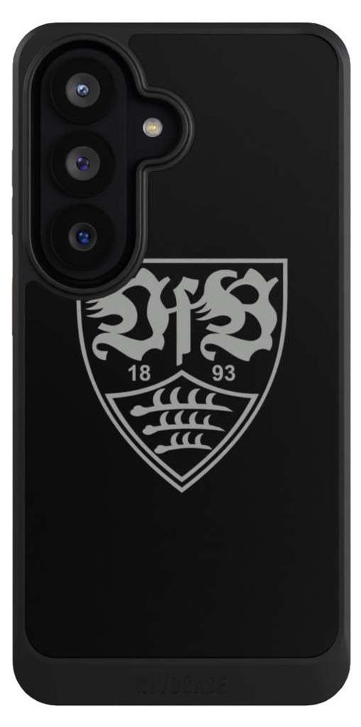 NIVOCASE Hülle für Samsung Galaxy S26 Handyhülle NIVOcore Case Schwarz Logo Offizielles Lizenzprodukt VfB Stuttgart