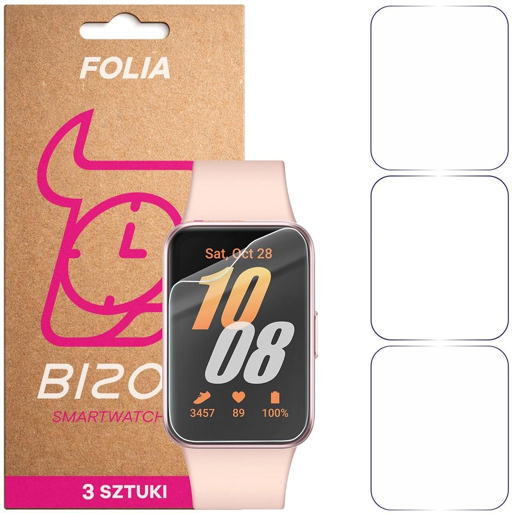 3x Schutzfolie für den Bildschirm für Galaxy Fit 3, Bizon Produktbild 