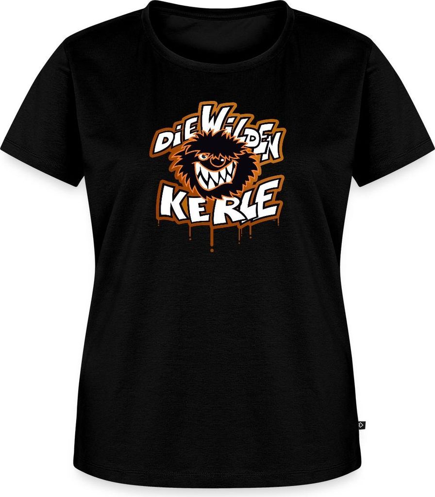 Spreadshirt Die Wilden Kerle Logo Tropfen Graffiti Frauen Premium T-Shirt, 3XL, Schwarz