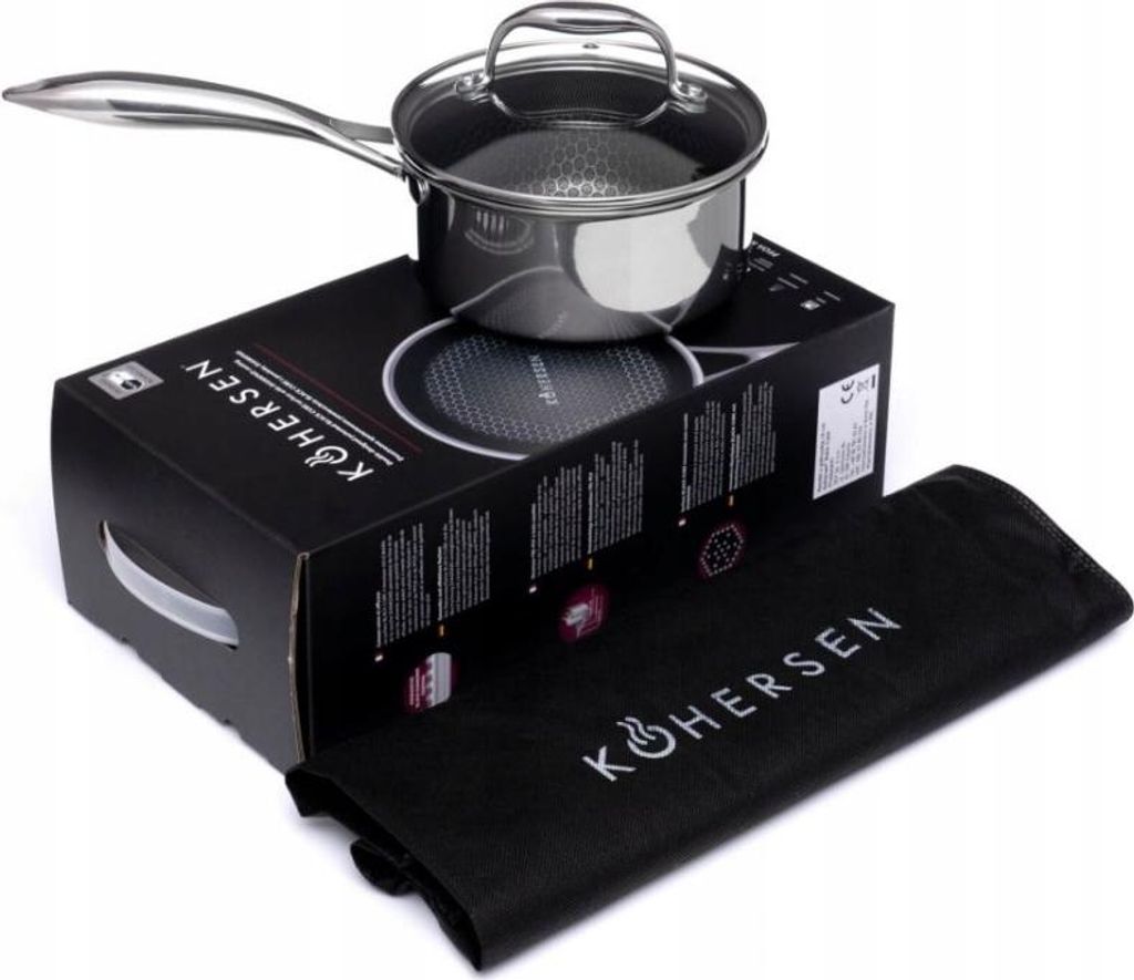 Kohersen Black Cube 16 cm Stielkasserolle mit Deckel