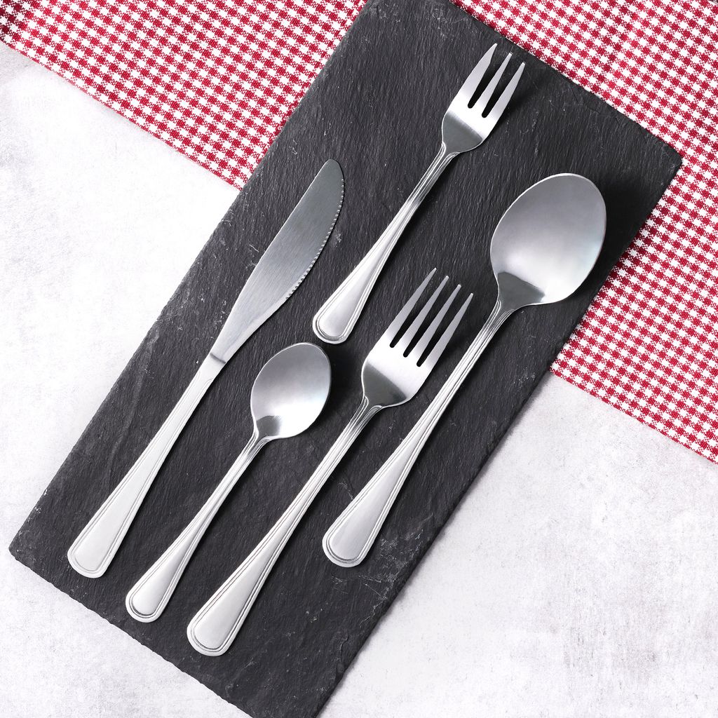 Besteckset 30 teilig Menü Tafel Besteck Essbesteck 6 Personen Set Rostfrei