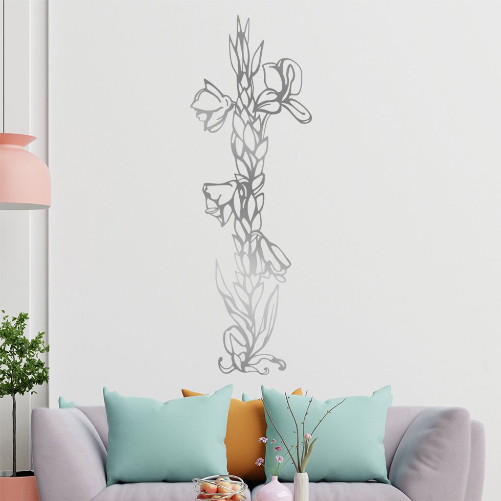 Blumen - Ranken Wandtattoo in 6 Größen - Wandaufkleber Wall Sticker - Dekoration, Küche, Wohnzimmer, Schlafzimmer, Badezimmer
