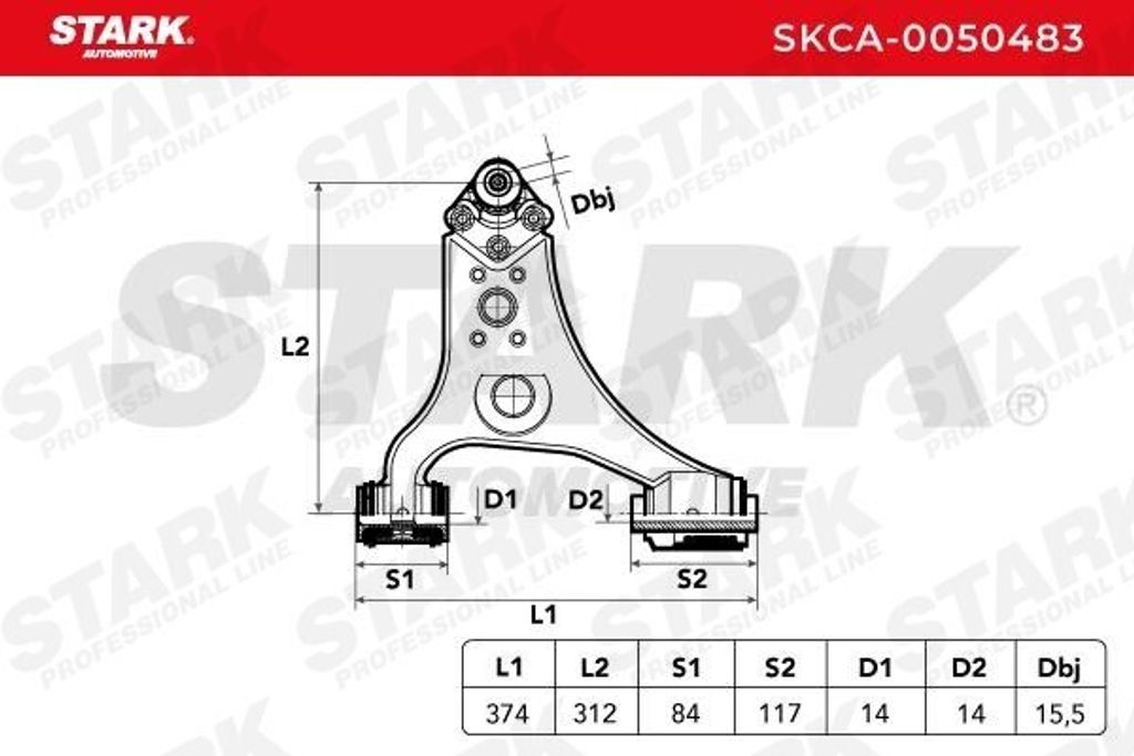 STARK SKCA-0050483 - OE 1693300507 Querlenker für A-Klasse (W169), B-Klasse (W245)