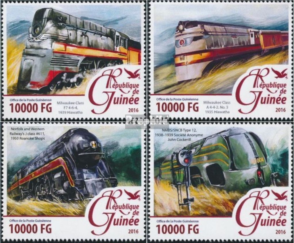 Briefmarken Guinea 2016 Mi 11686-11689 (kompl. Ausgabe) Produktbild 