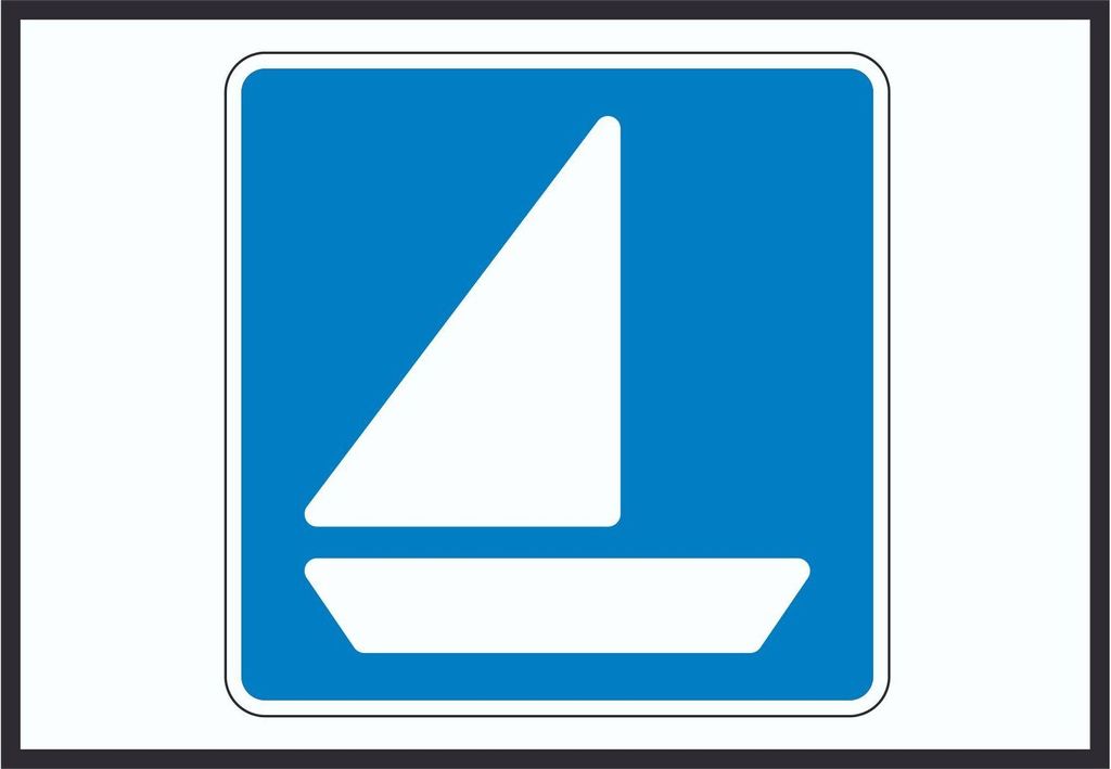 Segelboote erlaubt Segeln Symbol A2 (420x594mm)