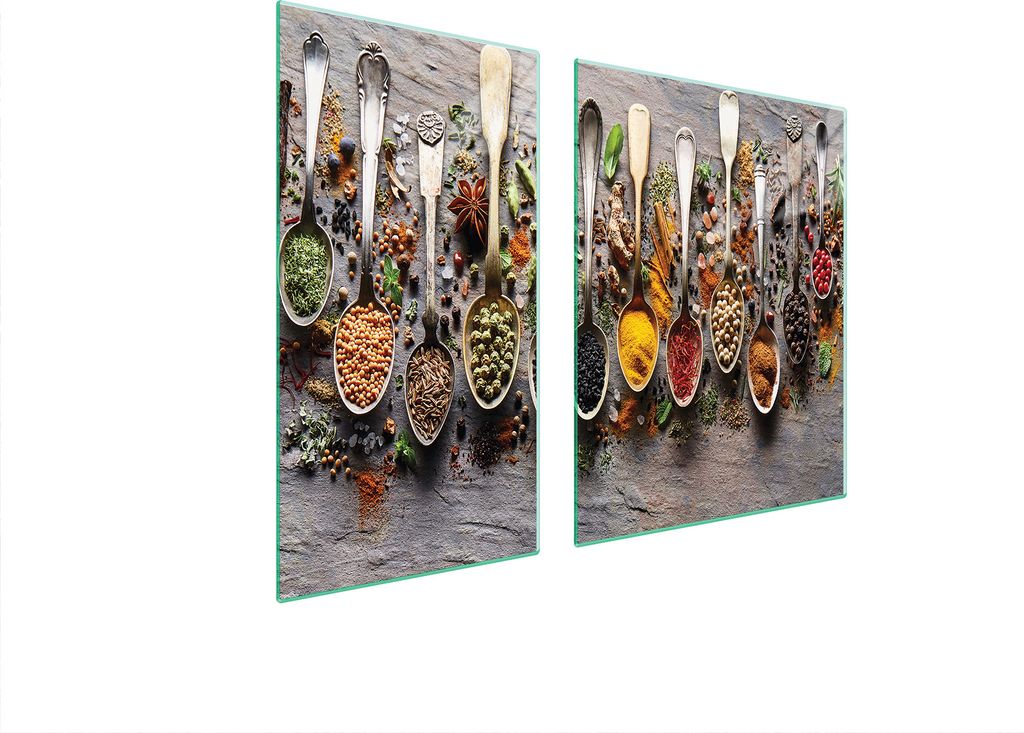 Herdabdeckplatten 2 teilig 90x52 Glaskeramikkochfeld Abdeckung Glas Schneidebrett Schiefer Küche