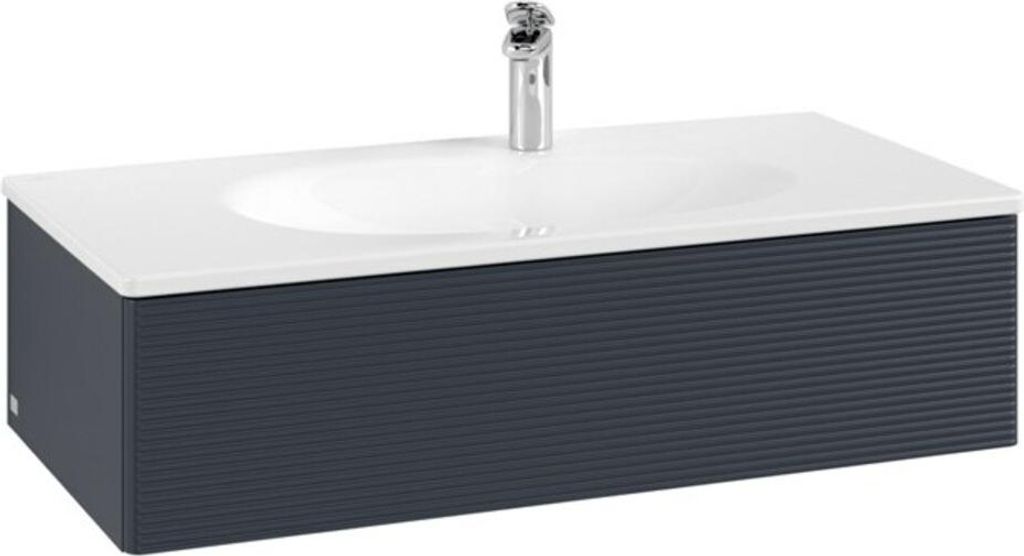 V&B Waschtischunterschrank Auszugsbeleuchtung Antao 98,8x25,6x49,3cm, m Front, md bl. m Lac