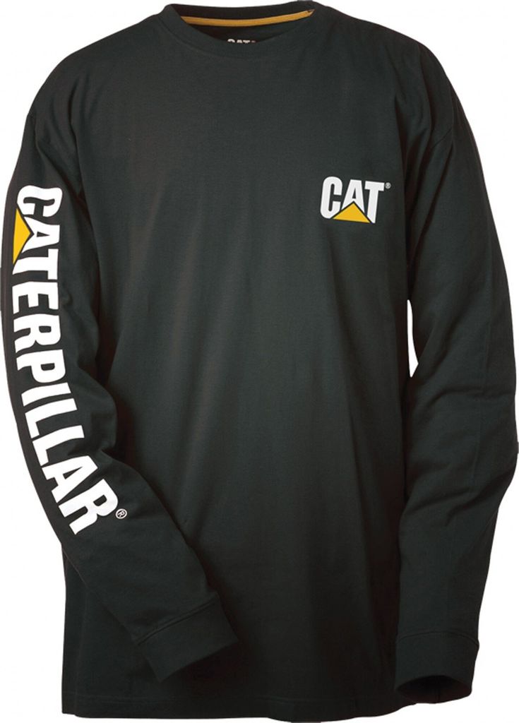Caterpillar Herren Langarm T-Shirt FS712 (M) (Schwarz)