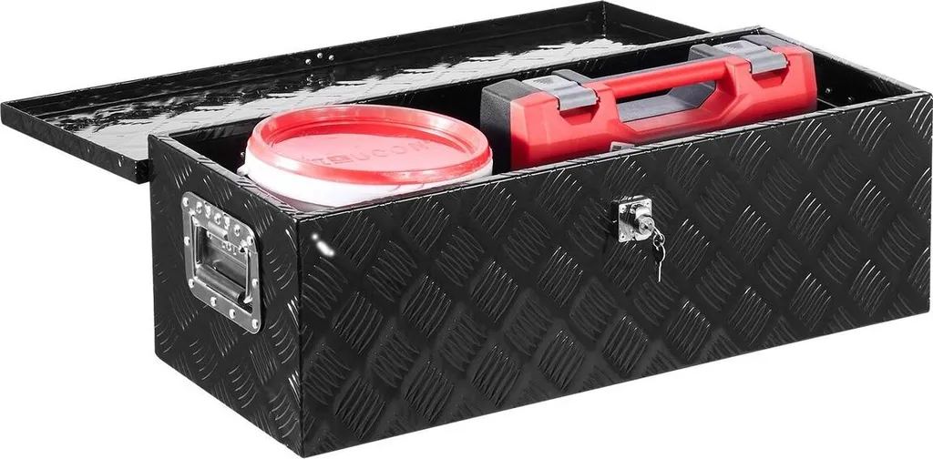 Boîte à outils en aluminium 76cm pour camionnette et pick-up - Noire
