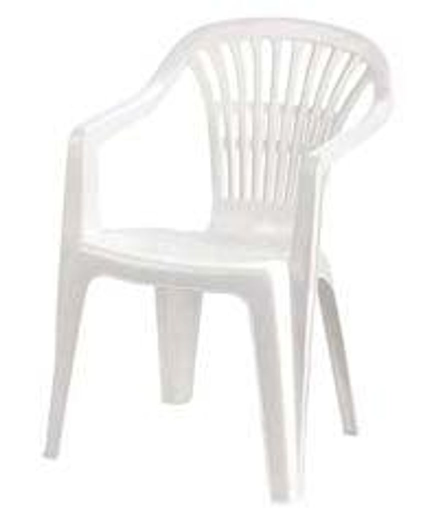 Poltrona Da Giardino "Lyra" Bianca - cm.56x57x80h. - peso Immagine del prodotto 