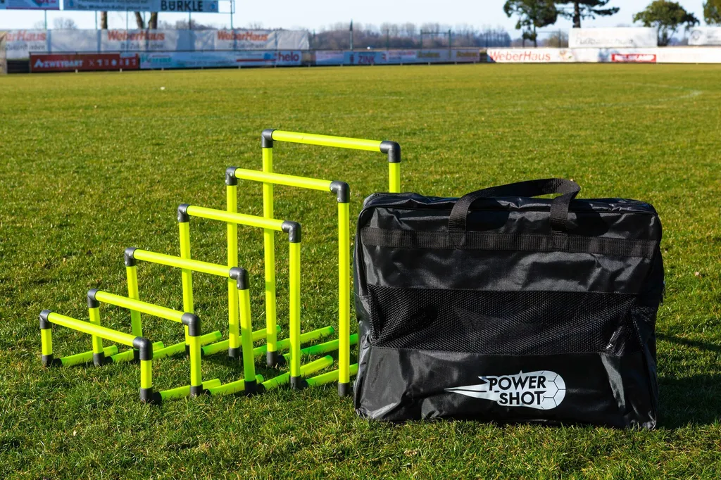 Set de haies pliant d'entraînement agility, 3 hauteurs réglables