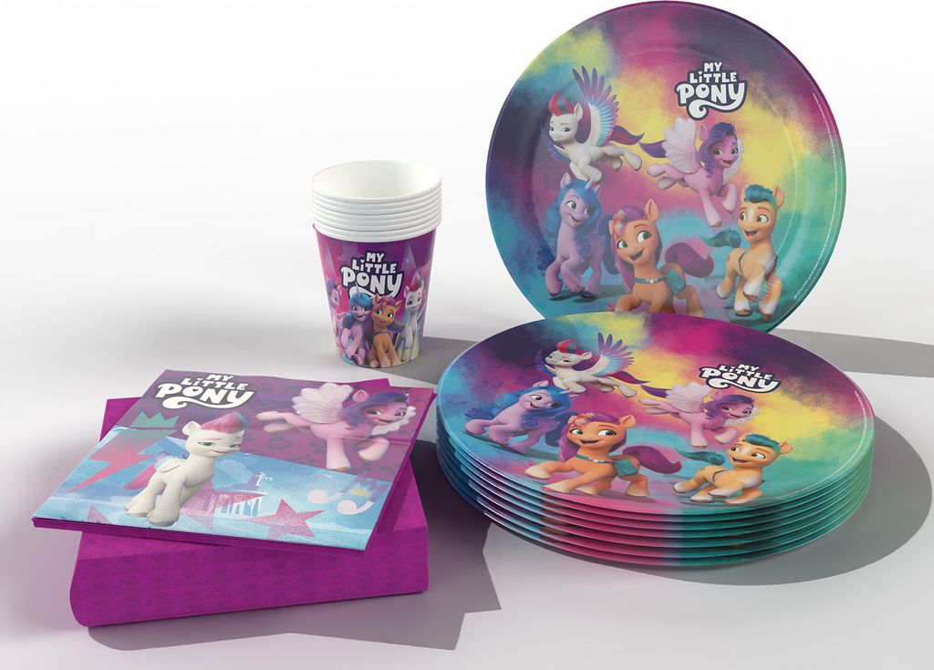 My Little Pony Party-Set Tischdeko 8 Becher 8 Teller 20 Produktbild 