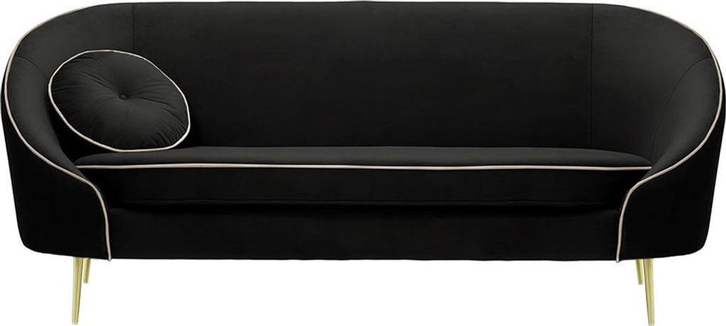 Dreisitzer-Sofa Kooper-Velluto 20-Contrast piping-gold metal