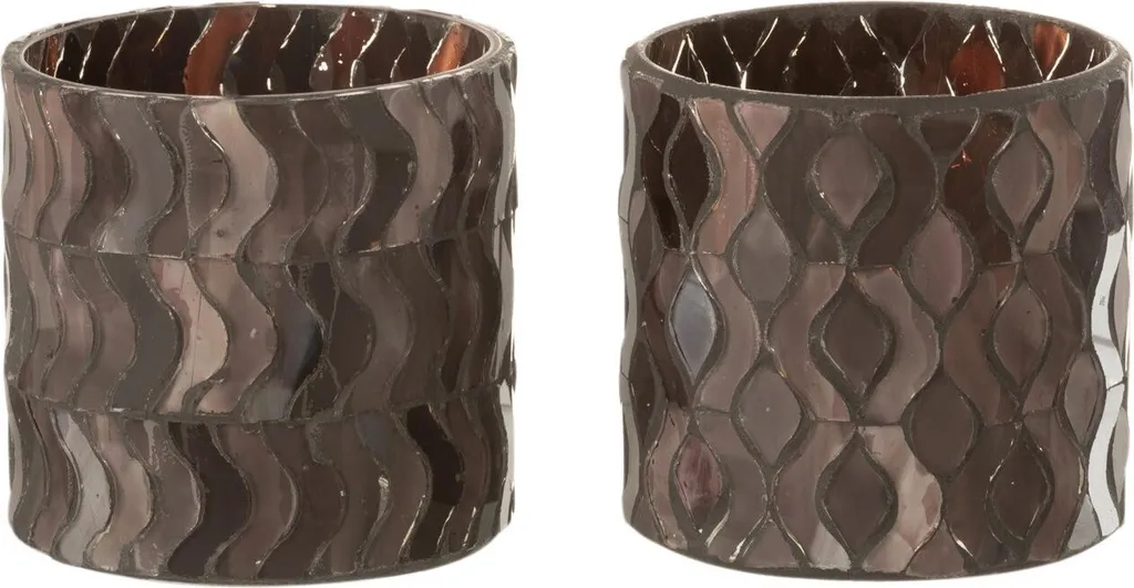Éclairez vos Soirées avec les Porte-lampions J-Line en Verre Rose à Motif