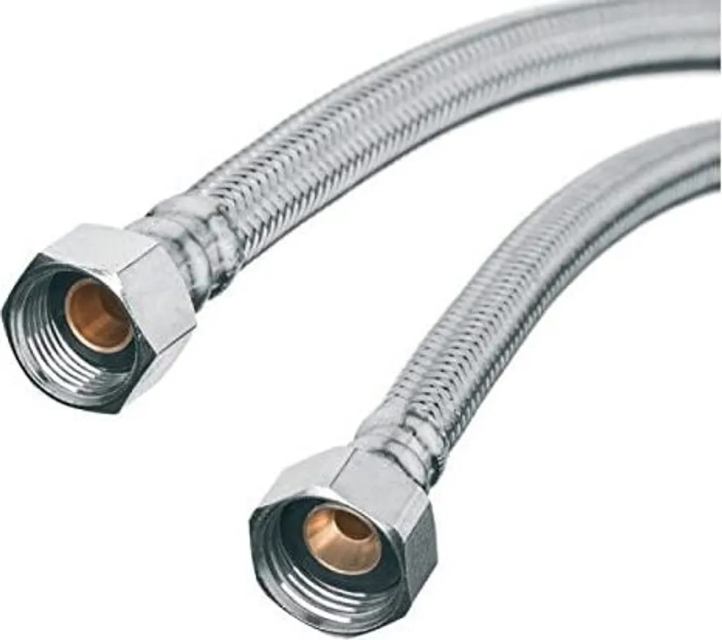 Tubo corazzato Tubo flessibile in acciaio inox Tubo a pressione per raccordi Tubo 3/8 "x M10x1 (1/4") Lunghezza 50cm