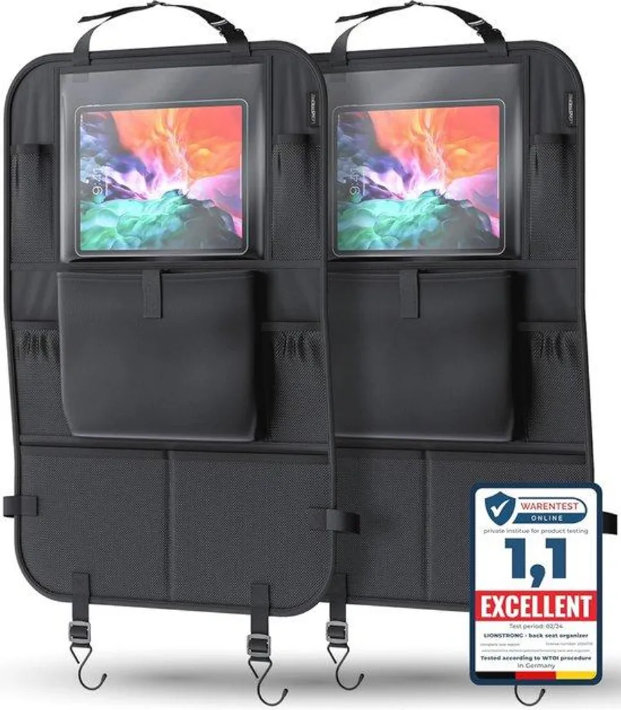 Organisateur de voiture imperméable et boîte à jouets pour siège arrière