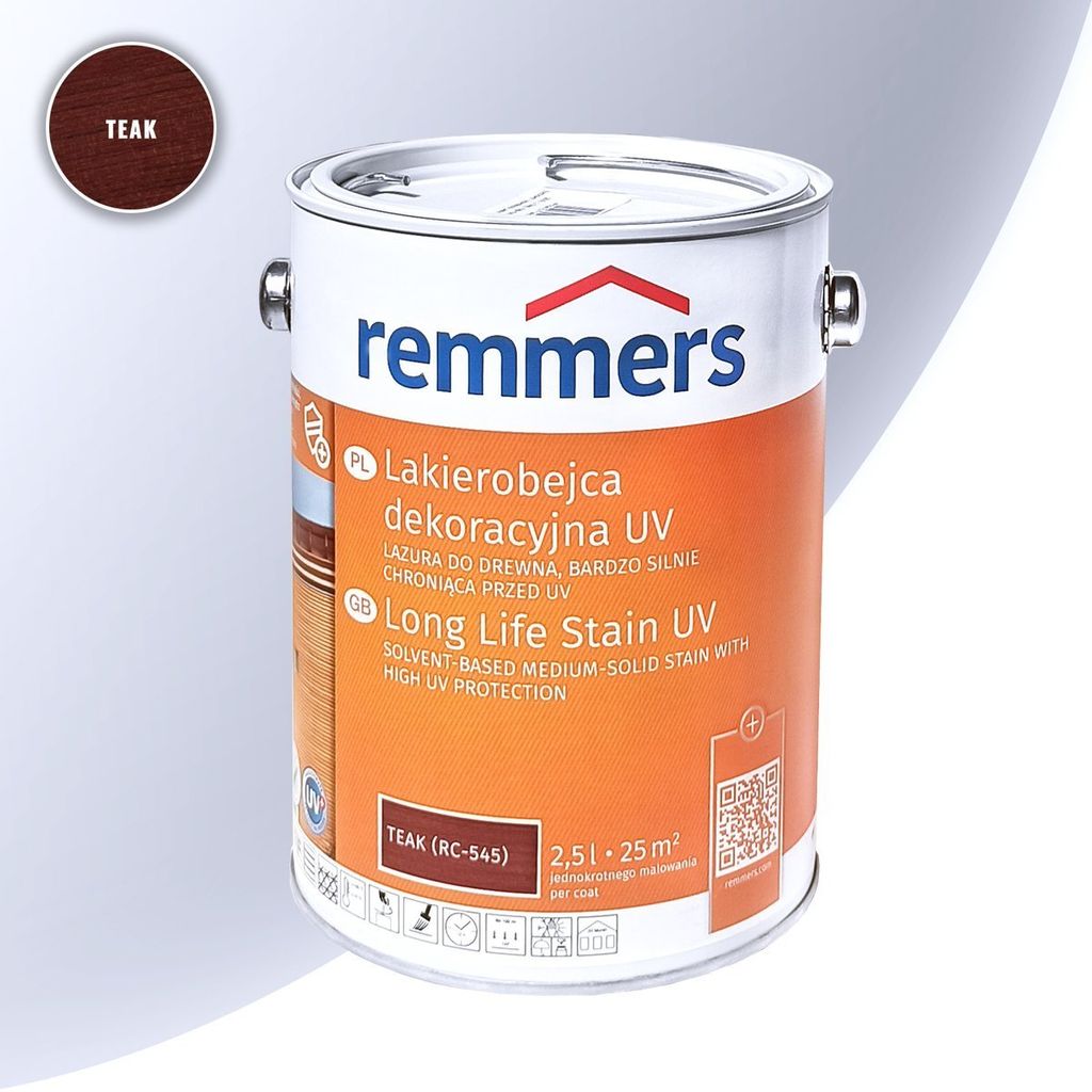 REMMERS UV+ Lazura - dekorativní lazura na dřevo 2.5 l Teak Obrázek produktu 